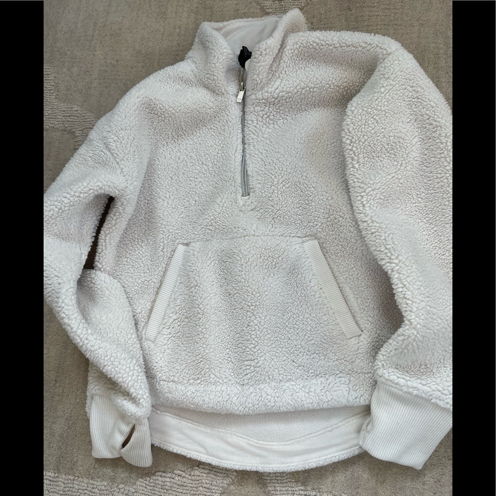 All in Motion fleece sweatshirt, front pocket, half zip, size 7/8